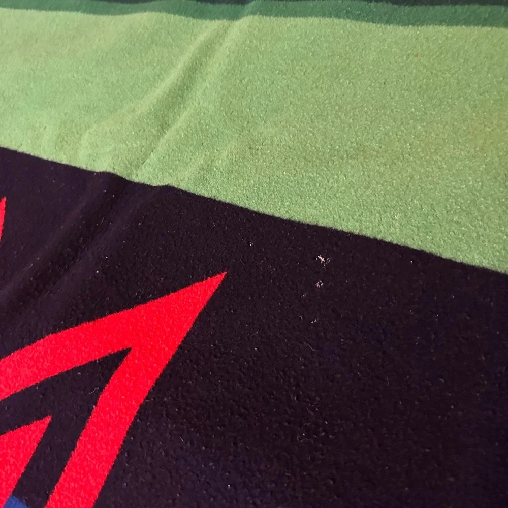 Pendleton Beaver State Sioux Star Wool Blanket Reversible Red Green 77x63 USA